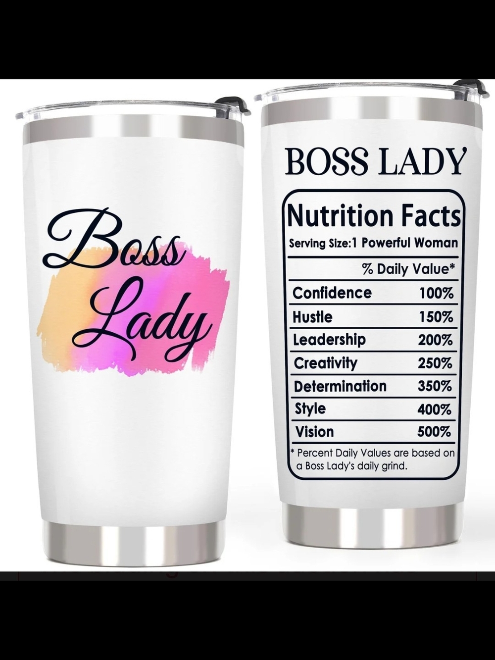 Boss Lady insulated tumbler 20 oz *new*